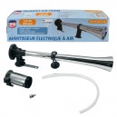 KLAXON AVERT. 1 TROMPE CHROME 24V 47CM + COMPRESS. AIR