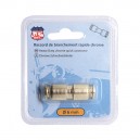 RACCORD BRANCHEMENT RAPIDE CHROME 6MM