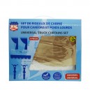 SET DE RIDEAUX SATINES 5 ACCESSOIRES COULEUR : BEIGE