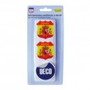 MINI ECUSSON ADHESIF A RELIEF ESPAÑA  x2 + BRASIL x1 (48 x 52 mm)