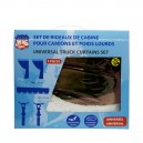 SET DE RIDEAUX SATINES 5 ACCESSOIRES COULEUR : CHOCOLAT