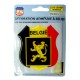 ECUSSON AUTOCOLLANT A RELIEF "BELGIE" (112 x 120 mm)