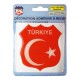 ECUSSON AUTOCOLLANT A RELIEF "TURKIYE" (112 x 120 mm)