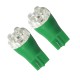 AMPOULE 4 LEDS WEDGE BASE T10 24V VERTE X2