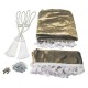 SET DE RIDEAUX SATINES 5 ACCESSOIRES : BEIGE