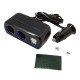 DOUBLE AC 12/24V + 2 PORTS USB LED BLEUE CHARGE RAPIDE 2100mA MAX 80W