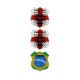 MINI ECUSSON ADHESIF A RELIEF ENGLAND x2 + BRASIL x1 (48 x 52 mm)