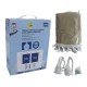 RIDEAUX DE COUCHETTE CENTRAUX VELOURS 1,20 x 1,55m BEIGE (set 4 pces)