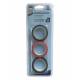 RUBAN ADHESIF ISOLANT PVC 19MM X 5M 3 PCES (1 NOIR - 2 ROUGE)