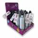 GOURDE ALUMINIUM 750ML AVEC MOUSQUETON 2 COULEURS PRESENTOIR X 12