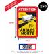 AUTOCOLLANT ANGLES MORTS OFFICIEL POUR CAMION / PL / SEMI