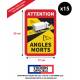 AUTOCOLLANT ANGLES MORTS OFFICIEL POUR CAMION / PL / SEMI-REMORQUE