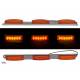 BARRE LUMINEUSE INOX 24V 3 x 6 LEDS 40CM ORANGE