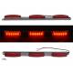 BARRE LUMINEUSE INOX 24V 3 x 6 LEDS 40CM ROUGE
