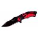 COUTEAU CARACAL 8,6CM (440 / 57HRC) TITANE NOIR ROUGE