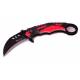 COUTEAU CARACAL 7,6CM (440 / 57HRC) INCURVE TITANE NOIR ROUGE