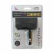 DOUBLE AC 12/24V 80W + 2 PORTS USB 2100mA EN T PIVOTANT + LED BLEUE