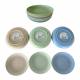 ASSIETTE 22,5CM ECO-PLASTIQUE REUTILISABLE 3 COULEURS
