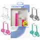 CABLE AUXILIAIRE DOUBLE JACK 3,5MM 1,2M PLAT 4 COULEURS 