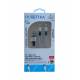 CABLE USB 2 EN 1 DOUBLE LIGHTNING 2M 2400mA TRESSE