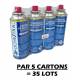 RECHARGE GAZ BUTANE 227G POUR RECHAUD PORTABLE   LOT DE 4
