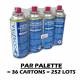 RECHARGE GAZ BUTANE 227G POUR RECHAUD PORTABLE   LOT DE 4
