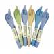 COUVERTS ECO-PLASTIQUE SET DE 3 4 COULEURS