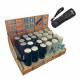 LAMPE DE POCHE ALU 9 CM 9 LEDS 45 LUMEN PRESENTOIR X24 (PILES INCL.)