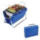 BARBECUE VALISETTE AU CHARBON DE BOIS 37 X 26 X 25CM BLEU 