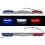 BARRE LUMINEUSE INOX 24V 3 x 6 LEDS 40CM FRANCE BLEU-BLANC-ROUGE